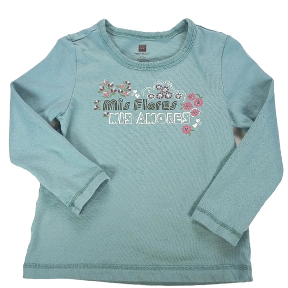 Tea Collection Shirt Long Sleeve Tee Girl's Size 4